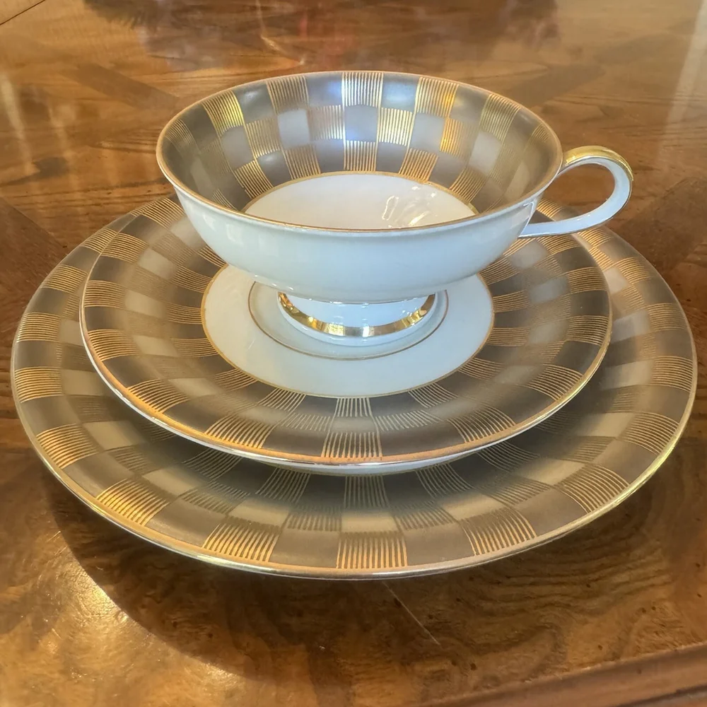 VTG Bavaria Vohenstrauss Johann Seltmann Teacup/Saucer/Dessert Plate 3 PC Set